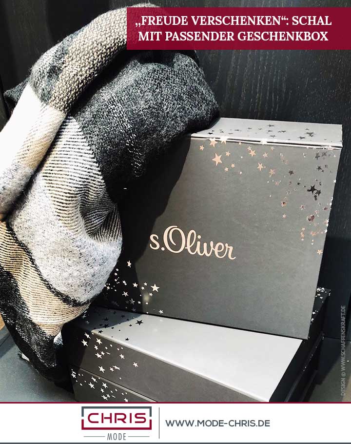 ,,Freude verschenken“ jetzt bei uns in Bornheim: Schal mit passender Geschenkbox von S.Oliver