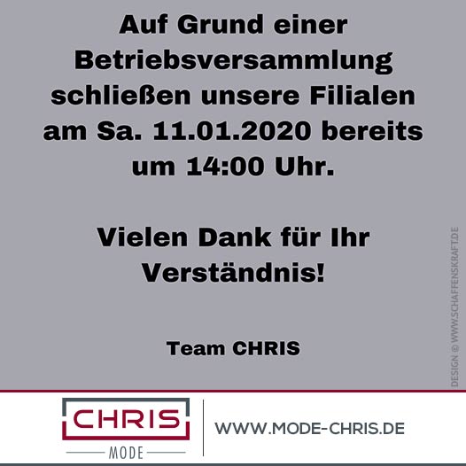 Betriebsversammlung am 11.01.2020 ...