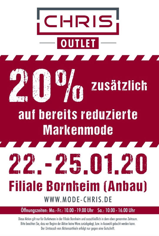 20% zusätzlich auf bereits reduzierte Markenmode ...